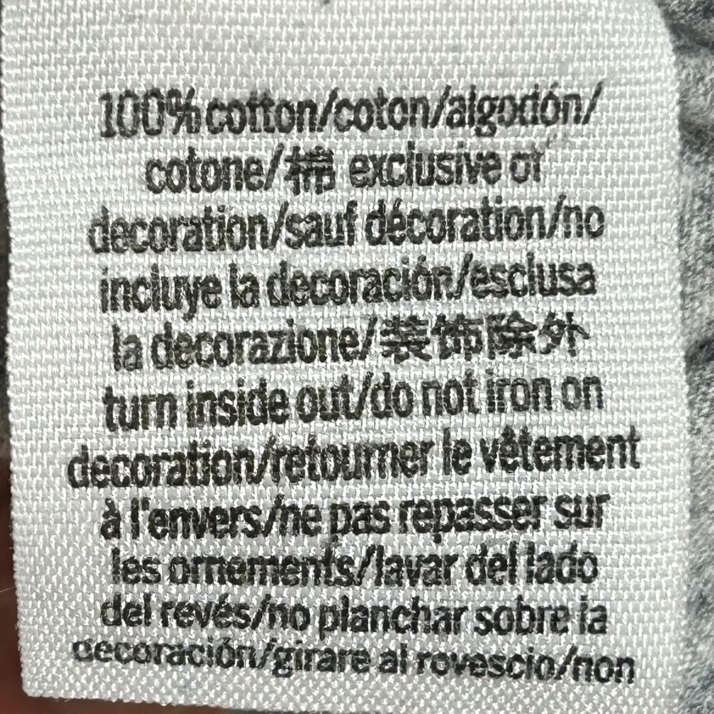 Victoria's Secret PINK Long Sleeve T-Shirt Heather Grey Logo Crew Neck XL - Picture 5 of 8